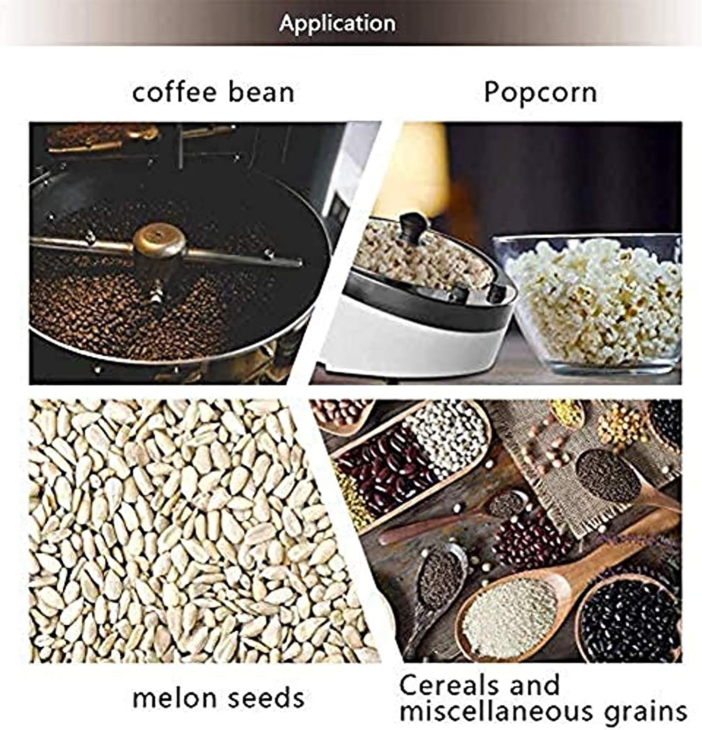 Coffee Machine 1800W Coffee Bean Roaster, Bevel Design Coffee Roaster with Temperature Adjustment Cereal Coffee Machine Suitable Household Baking High Capacity 800G