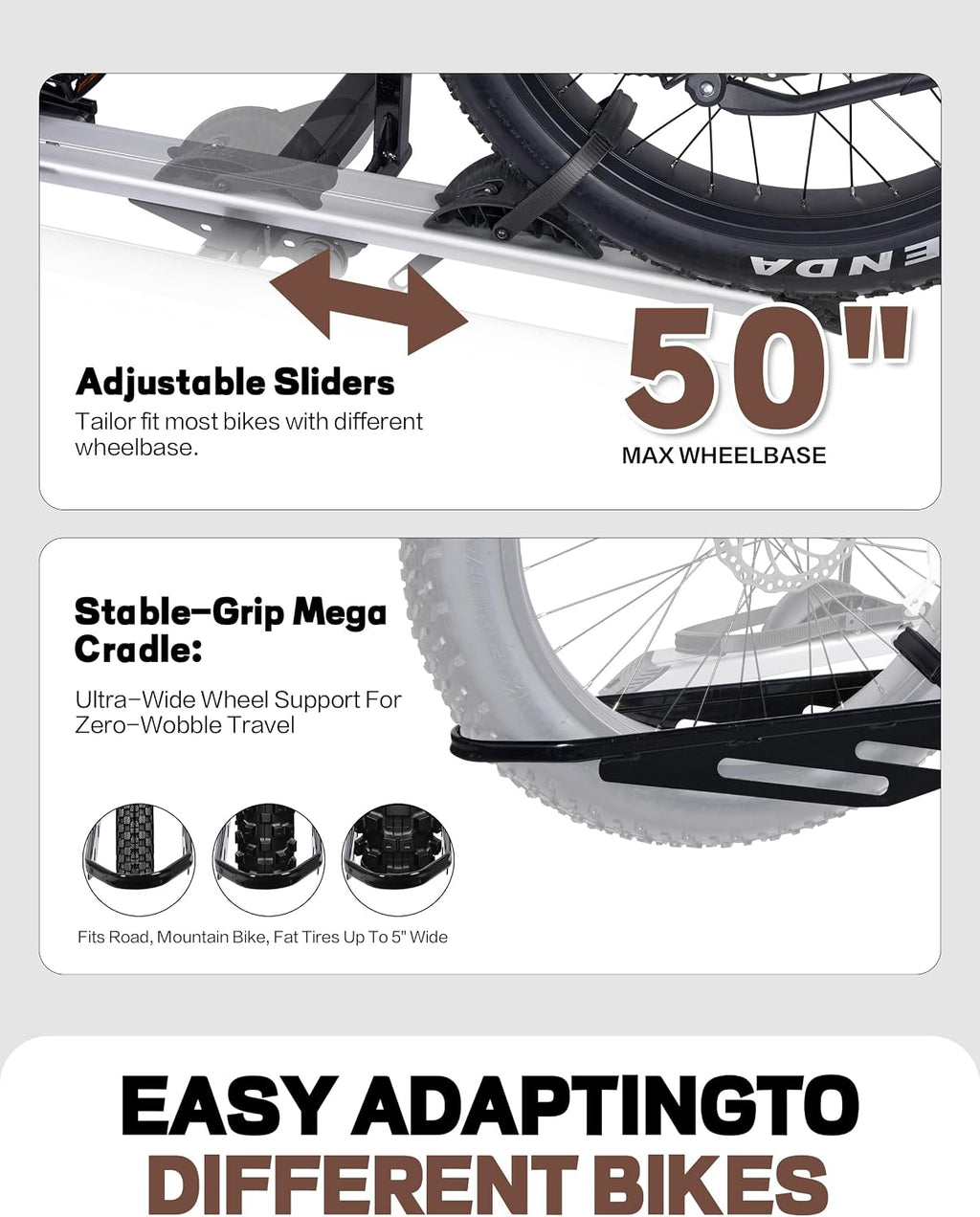Young Electric Hitch Mount Single Bike Rack with Ramp for Electric Bike, 100 lbs. Capacity Bike Carrier for Truck, Trailer, RV, SUV