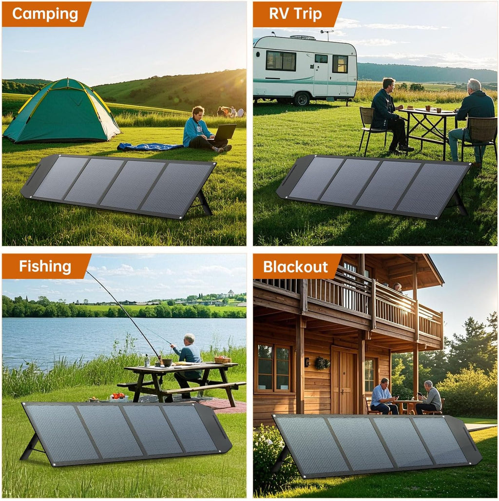 LVYUAN 300W Portable Solar Panel Foldable Solar Panel, Solar Cells 22.6% High Efficiency for Outdoor Adventures Power Station and Camping