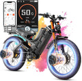2026 eAhora Romeo Pro 3 50Mph/5600W Dual Motor Electric Bike for Adults, 60V 80Ah Removable Battery, 235+Miles Long Range, 26*4.0' All Terrain Fat Tire, Full Suspension, Hydraulic Brakes, APP Control