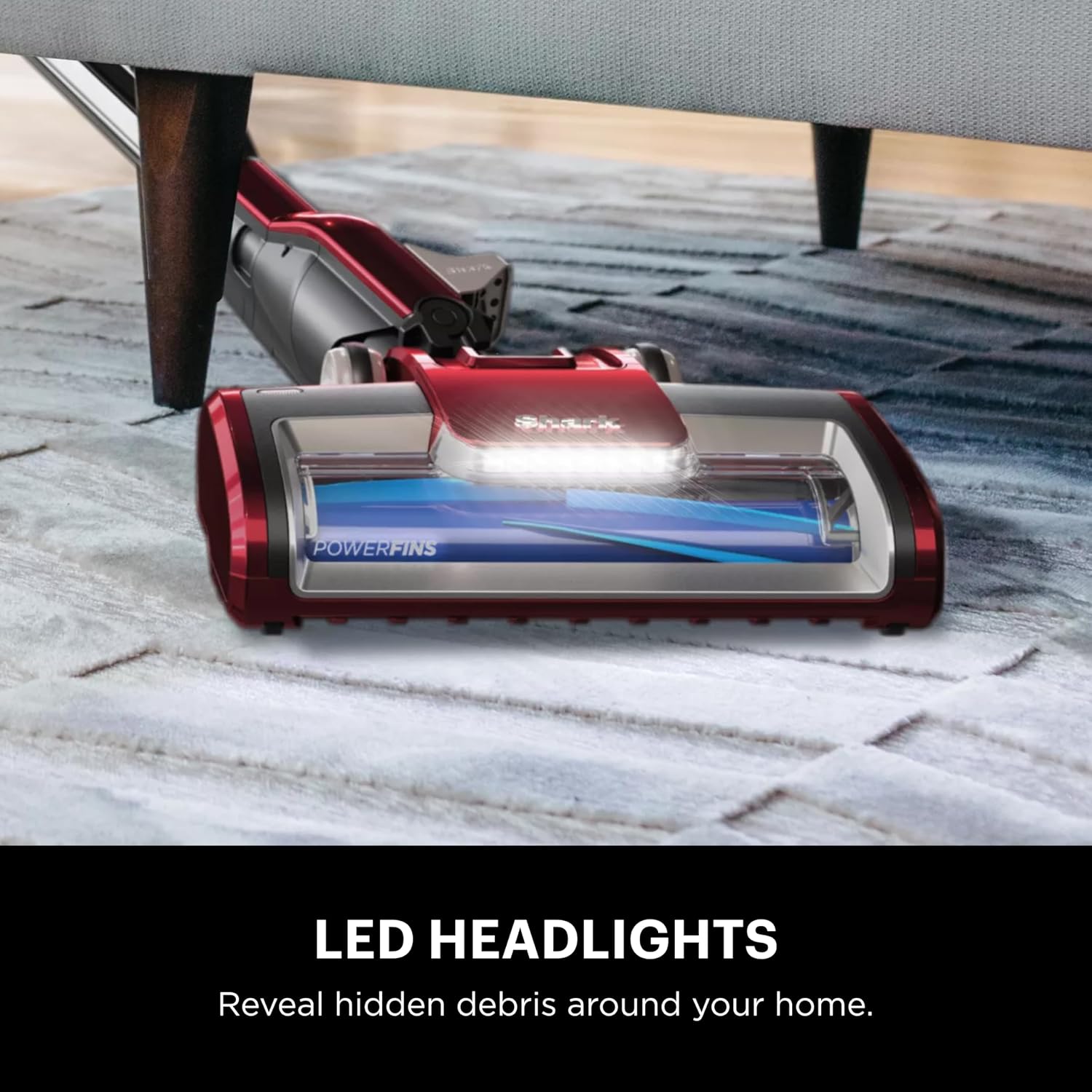 Shark HZ602 Ultralight Pet Pro Corded Stick Vacuum with PowerFins & Self-Cleaning Brushroll, Perfect for Pets, Converts to Hand Vacuum, Pet Power Brush, Crevice & Upholstery Tools, Comet Red