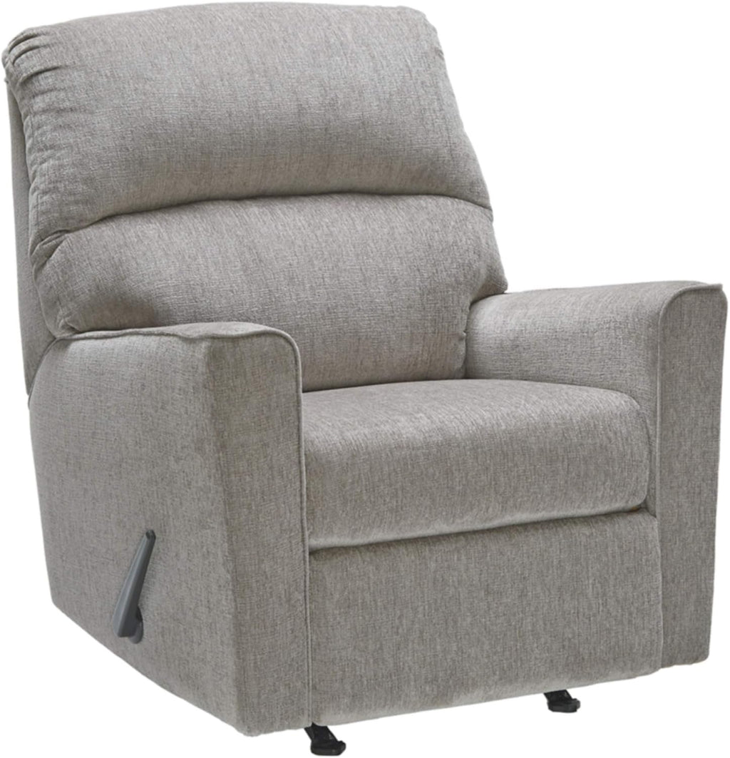 Signature Design by Ashley Altari Rocker Recliner Chair, Plush Chenille Upholstered Reclining Chair, Gentle Rocking Motion & One‑Pull Recline for Comfort, 34' W x 39' D x 40' H