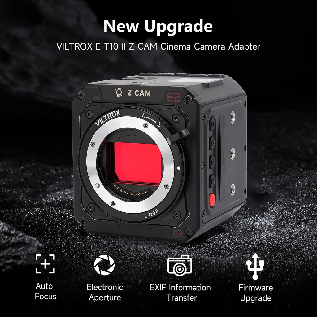 VILTROX E-T10 II Lens Mount Adapter Converter Compatible with Sony E Mount Lens to Z-CAM E2-M4 and E2-S6 Cinema Cameras