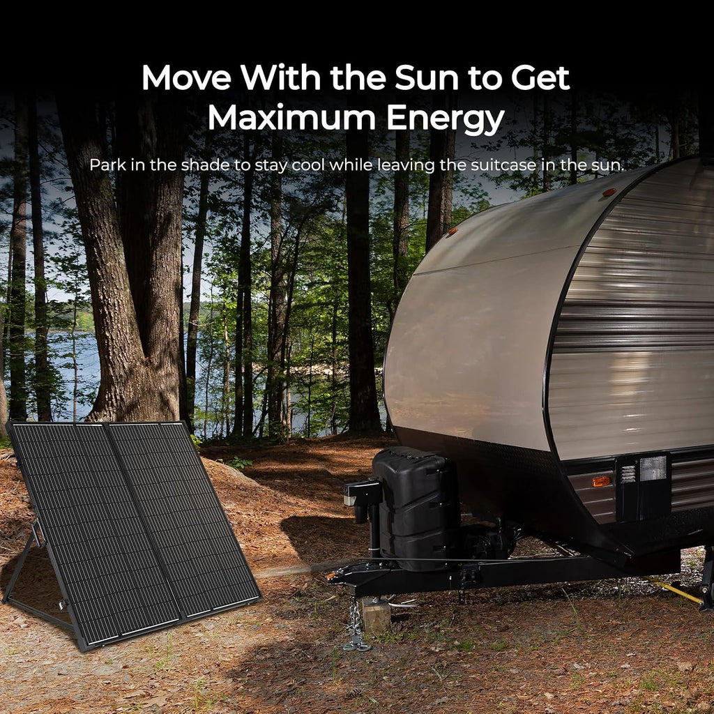 Renogy Solar Panels, 200W RV Solar Panel Kit for Power Station, Portable Solar Panel with Waterproof 20A Charge Controller, Sturdy Kickstand, IP65 Waterproof, for Outdoor Camping, RV, Emergency Backup