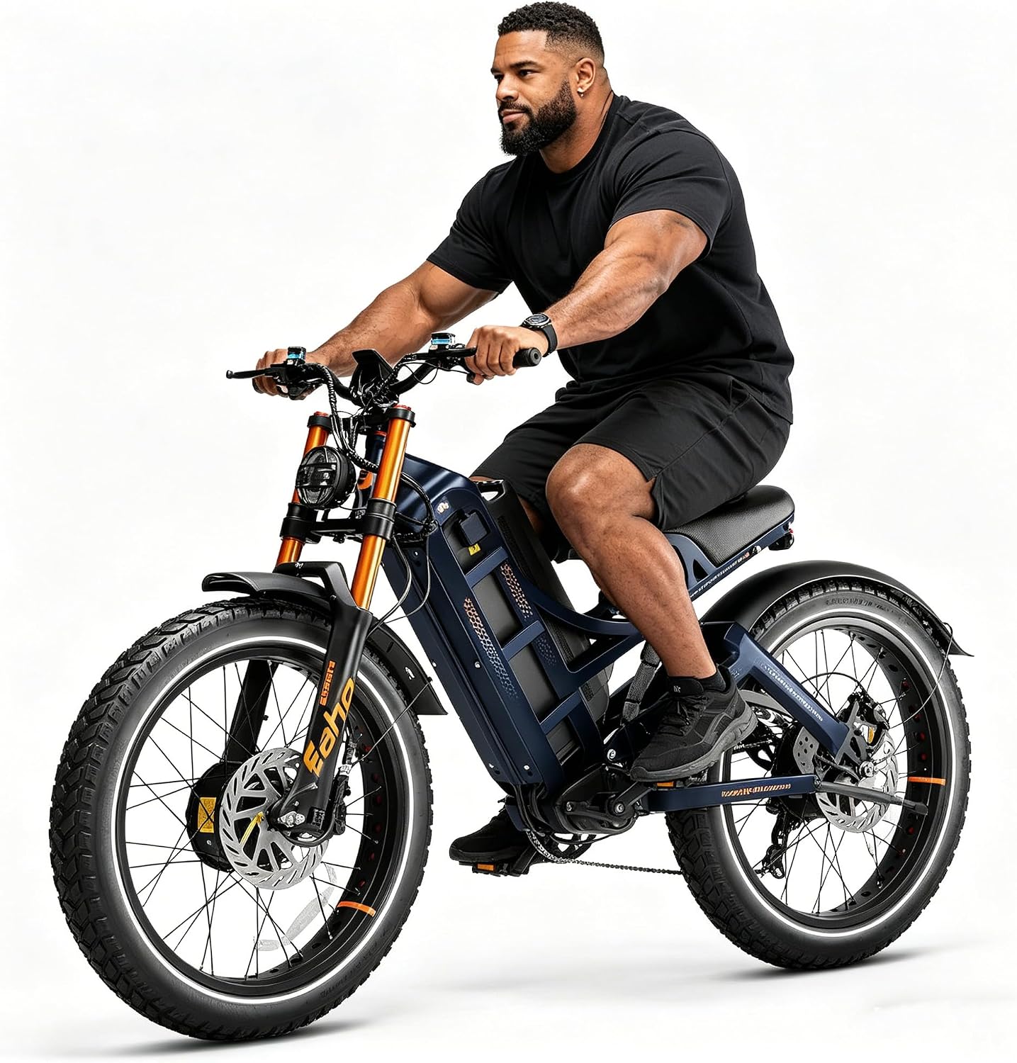 eAhora 2026 Romeo Pro 3 50MPH Electric Bike for Adults 5600W Dual Motor E Bike 60V/80Ah 250 Miles Long Range Electric Bicycle,26 * 4.0 Fat Tire Full Suspension Electric Mountain Bike Delivery Commute