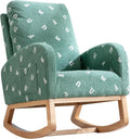 Chifee & Vingol Rocking Chair Nursery Sherpa Boucle Nursing Glider Rocker Chair, Teddy Green