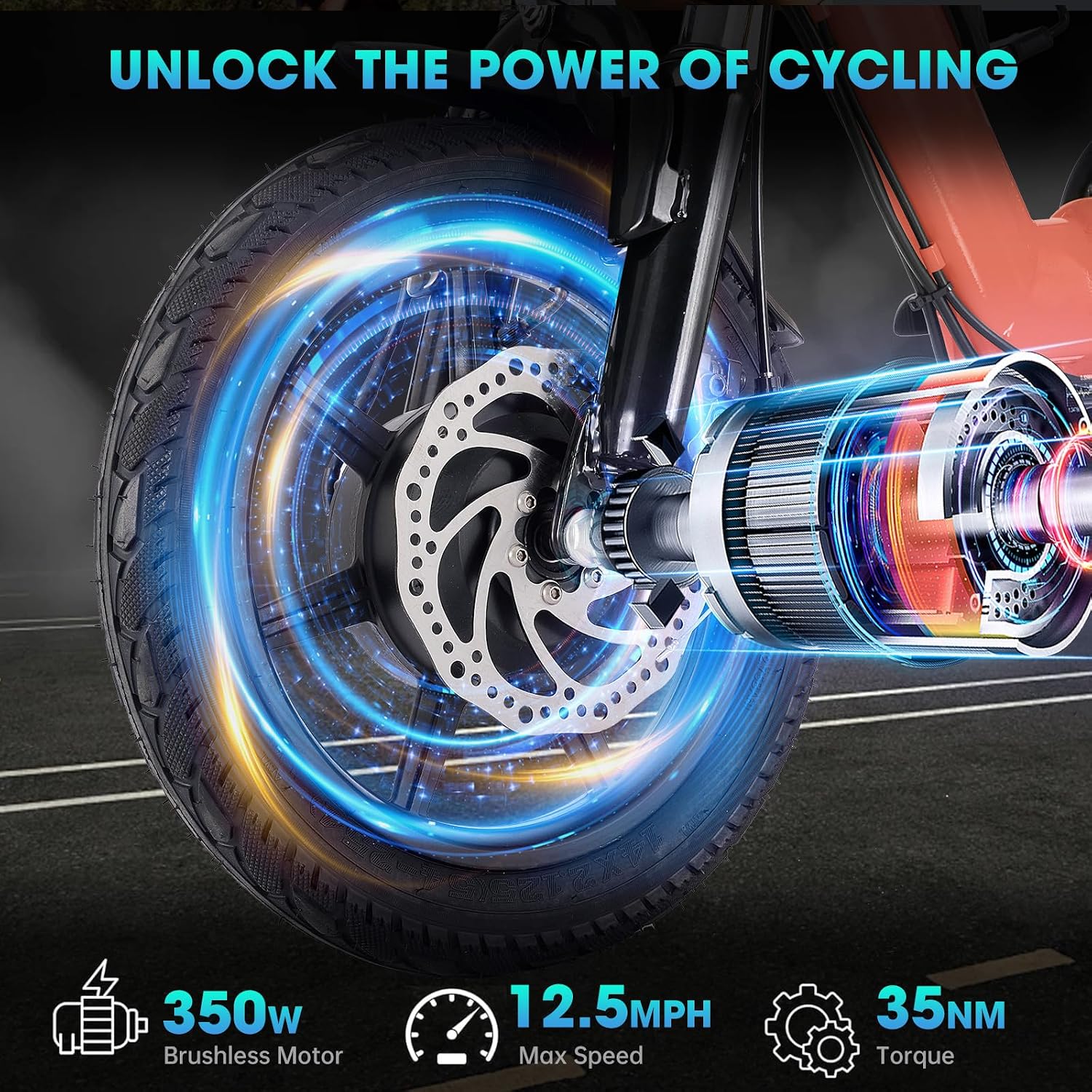 E Trike Electric Bike, 350W(Peak 500W) Brushless Motor Folding Trike, 2 Seats Ebike, 480Wh Removable Battery, Step-Thru 3 Wheel Electric Bicycle, Up to 45 Miles, Tricycle for Adults Parents