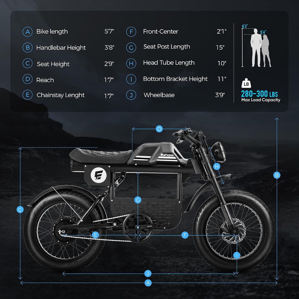eAhora Dual Motor Electric Bike - Adults 4000W 44MPH Ebike 52V 30Ah Long Range Electric Dirt Bike, 20 * 4.5 Fat Tire Electric Mountain Bike Full Suspension Electric Motorcycle for Off Road