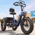 PUCKIPUPPY Electric Trike for Adults 960W Peak, Full Suspension & Reverse Gear Electric Trike Max 15MPH