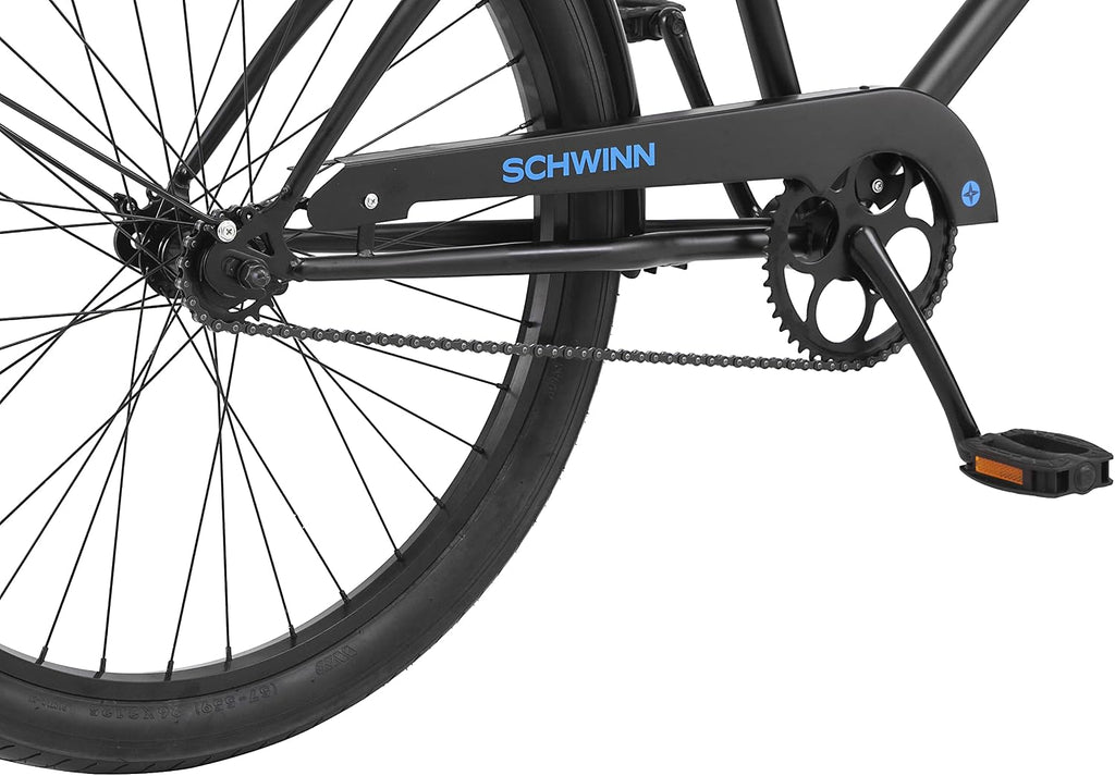 Schwinn Cruiser Bike, 26 Inch Bike for Women and Men, Beach Cruiser Bicycle, Linear Pull Brakes, Comfortable Padded Seat, Upright Riding Position, Adult Bicycle