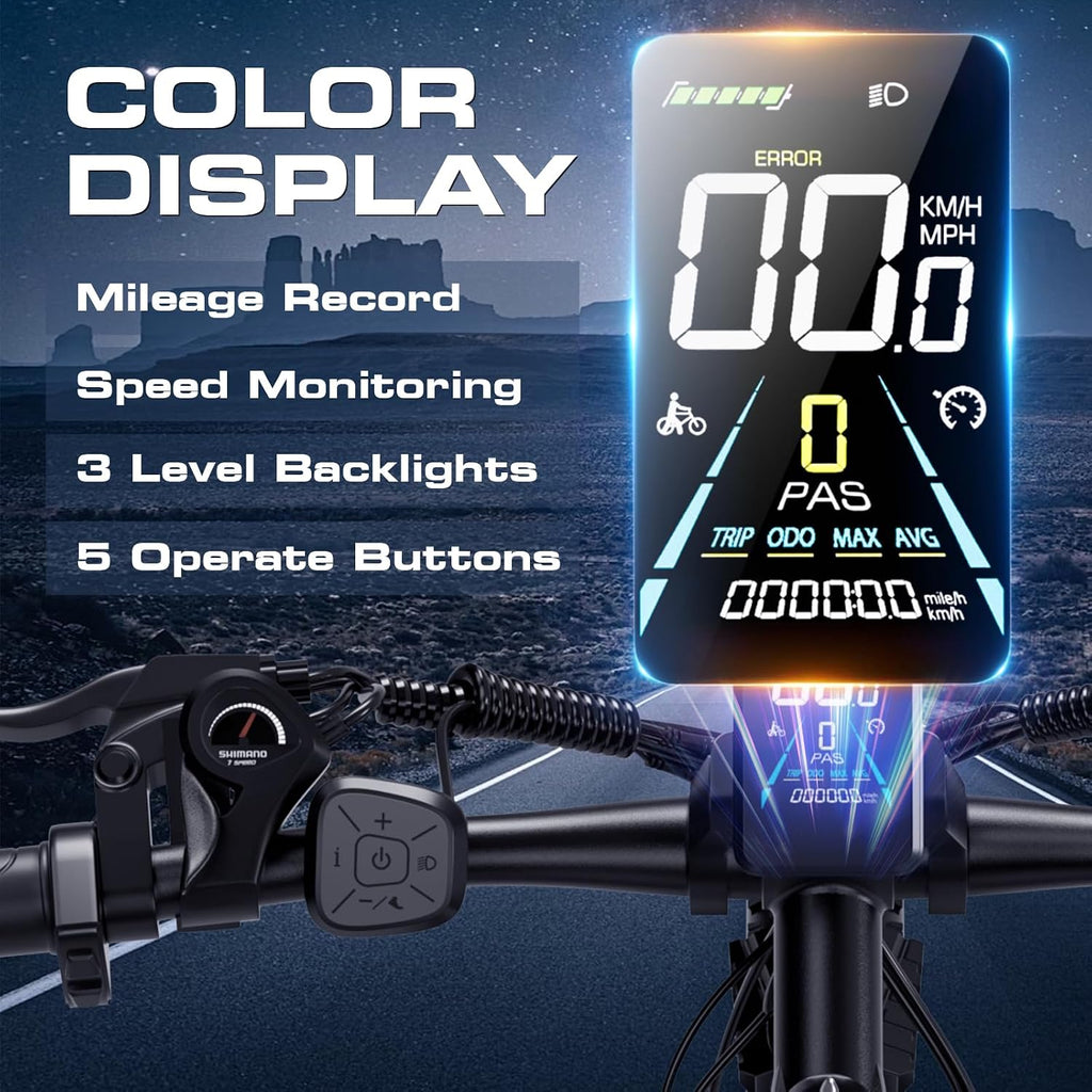 Electric Bike for Adults with Peak 2000W, Max 34 mph 30-80 Miles Commuting Electric Mountain Bike, 48V 17.5Ah Removable Battery 21-Speed Disc Brakes, 29' Tires and Front Suspension