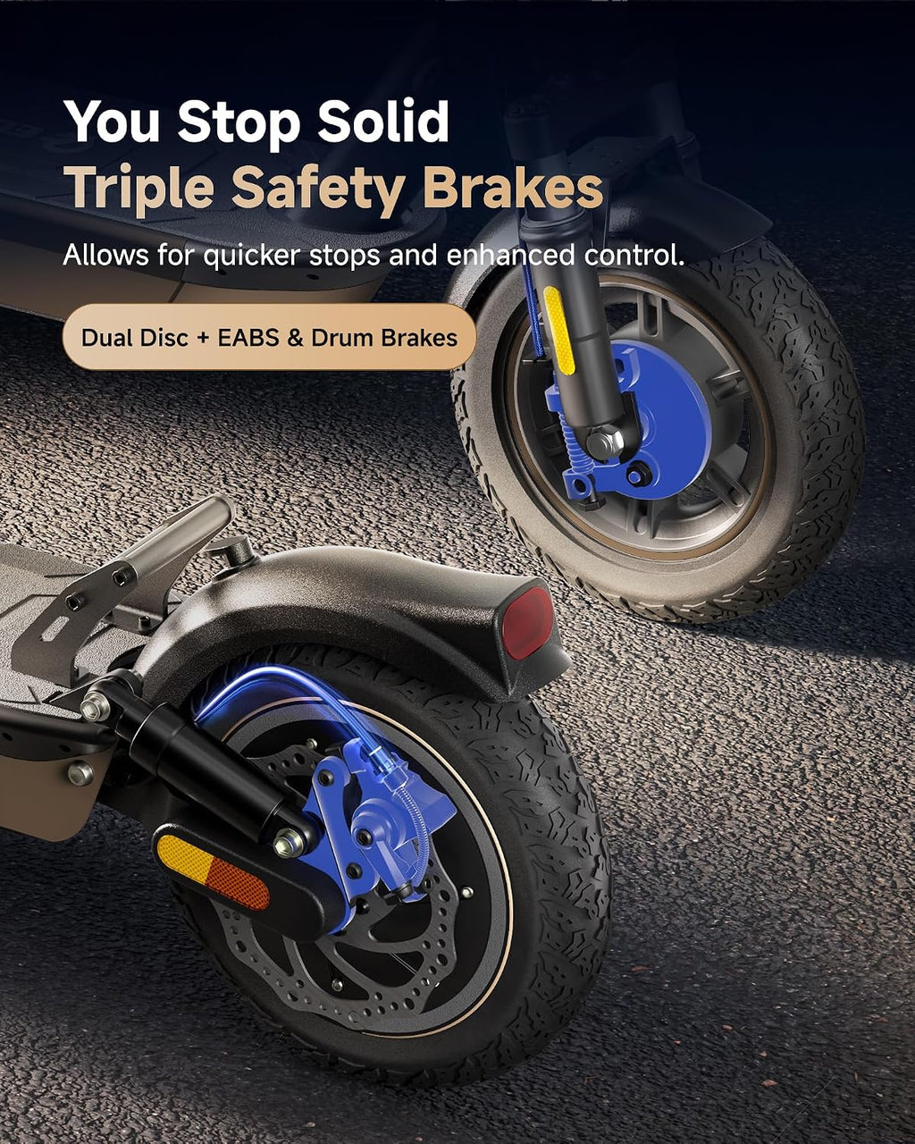 ECOROAD EC10 Electric Scooter for Adults, 750W Motor & 25 MPH & 32 Miles Long Range, 10' Tires with Dual Suspension, Foldable Commuting E Scooter with App Control