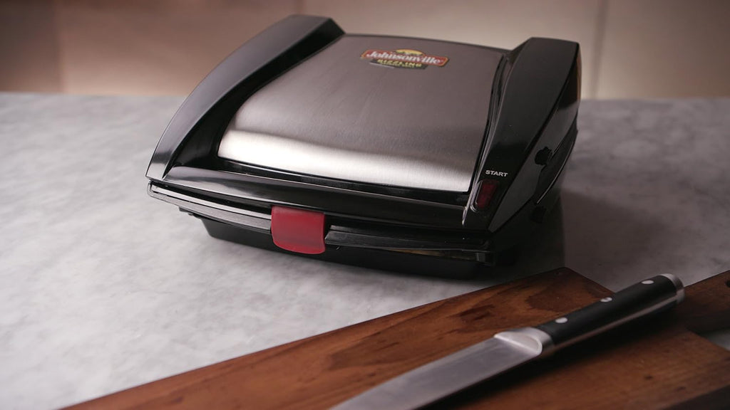 JOHNSONVILLE SIZZLING SAUSAGE GRILL Johnsonville BTG0498 Sizzling Sausage Grill, OSFA, Black/Stainless