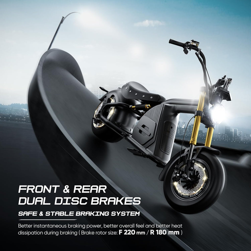 eAhora 4000W M8S Electric Motorcycle for Adults,72V 35Ah Lithium Battery 87 Miles Long Range, Full Suspension Dual Hydraulic Brakes,IP6 Color LCD Display Street Legal High Speed Bike