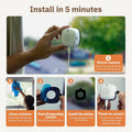3MP 2K Window Camera,2.4GHz & 5GHz WiFi Indoor Cameras for Home Security with ChroMax Al Color Night Vision,Person & Motion Detection,24/7 Recording,Easy & Quick Install(3pcs)