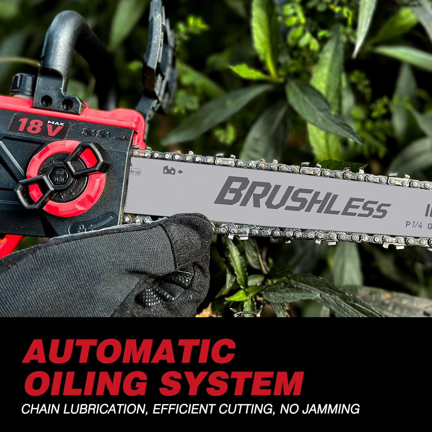 2-IN-1 Cordless 10-Inch Pole Saw And Chainsaw Compatible with Milwaukee 18V Battery, Total Reach of Max 15ft, Auto Oiling, Electric Pole Saw for Tree Trimming Pruning (Battery NOT Included)