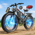 Peak 9000W Dual Motor Ebike for Adults, 58V Max-Output Battery 24Inch Fat Tire Electric Bike, Max 47MP H Speed & 105 Miles Range, Hydraulic Disc Brakes Full Suspension