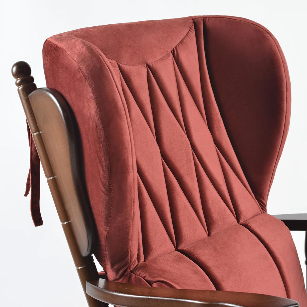 Comfort Deluxe Glider Chair and Ottoman Set (Burgundy), Large
