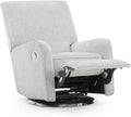 Delta Children Nest Nursery Swivel Recliner - Fabric is GREENGUARD Gold Certified and Oeko-TEX Standard 100 - Upholstered in a Unique Chenille Yarn for Blanket Like Softness, Fog