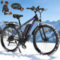 Electric Bike for Adults with Peak 2000W, Max 34 mph 30-80 Miles Commuting Electric Mountain Bike, 48V 17.5Ah Removable Battery 21-Speed Disc Brakes, 29' Tires and Front Suspension