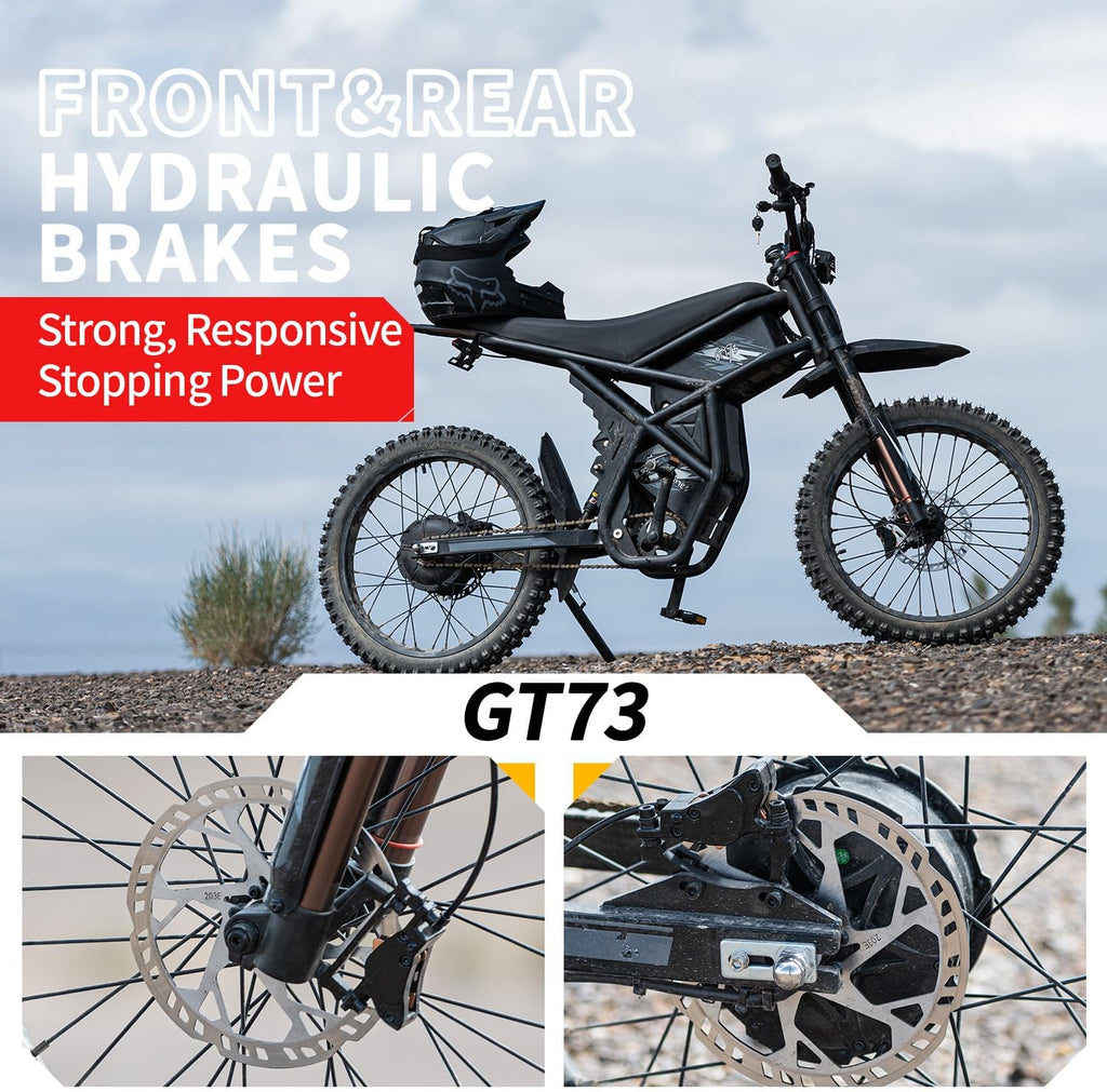 Bootime GT73 PRO/ GT73 Electric Dirt Bike for Adults Teens - 3000W/ 2500W Motor 50/37 MPH High-Speed, 25' Fat Tires & Dual Removable Battery(60V/48V) | All-Terrain Off-Road eBike for Snow, Sand