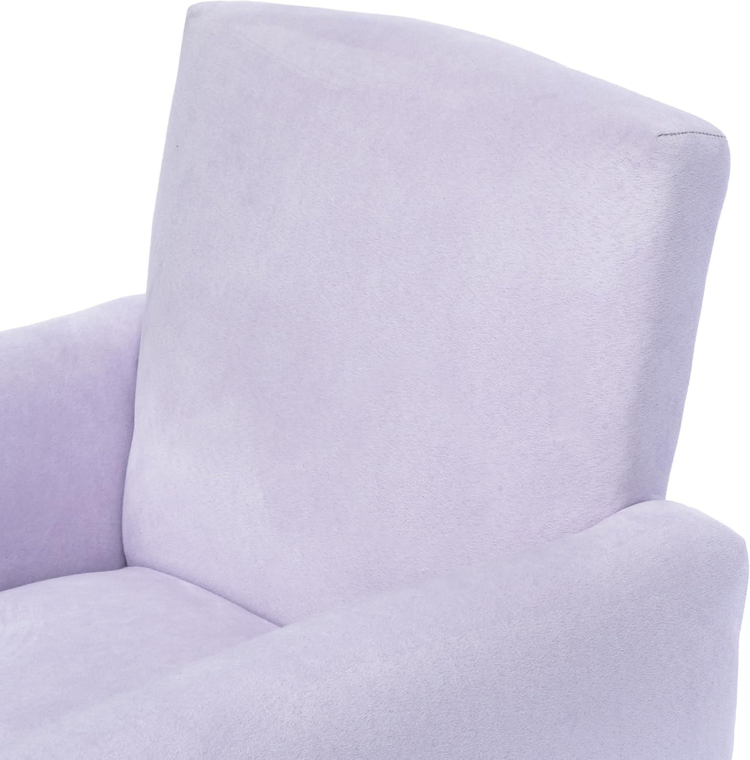 Toddler Personalized Armchair, Kids Upholstered Rocking Chair with Personalization, Toddler Chair with Personalized Name, Comfy Child Armchair (Rockers, Lavender Suede)