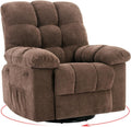 Rocking Recliner Chair,360° Swivel,30° Rocking,135° Tilt,Chenille Upholstery,Q235 Steel Frame Glider Nursery Chair for Small Spaces