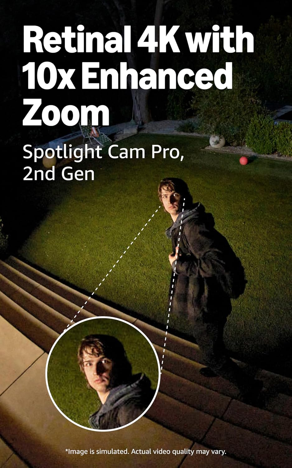 Ring Spotlight Cam Pro, Plug-In (Newest Model), White with Indoor Cam Plus (Newest Model), White