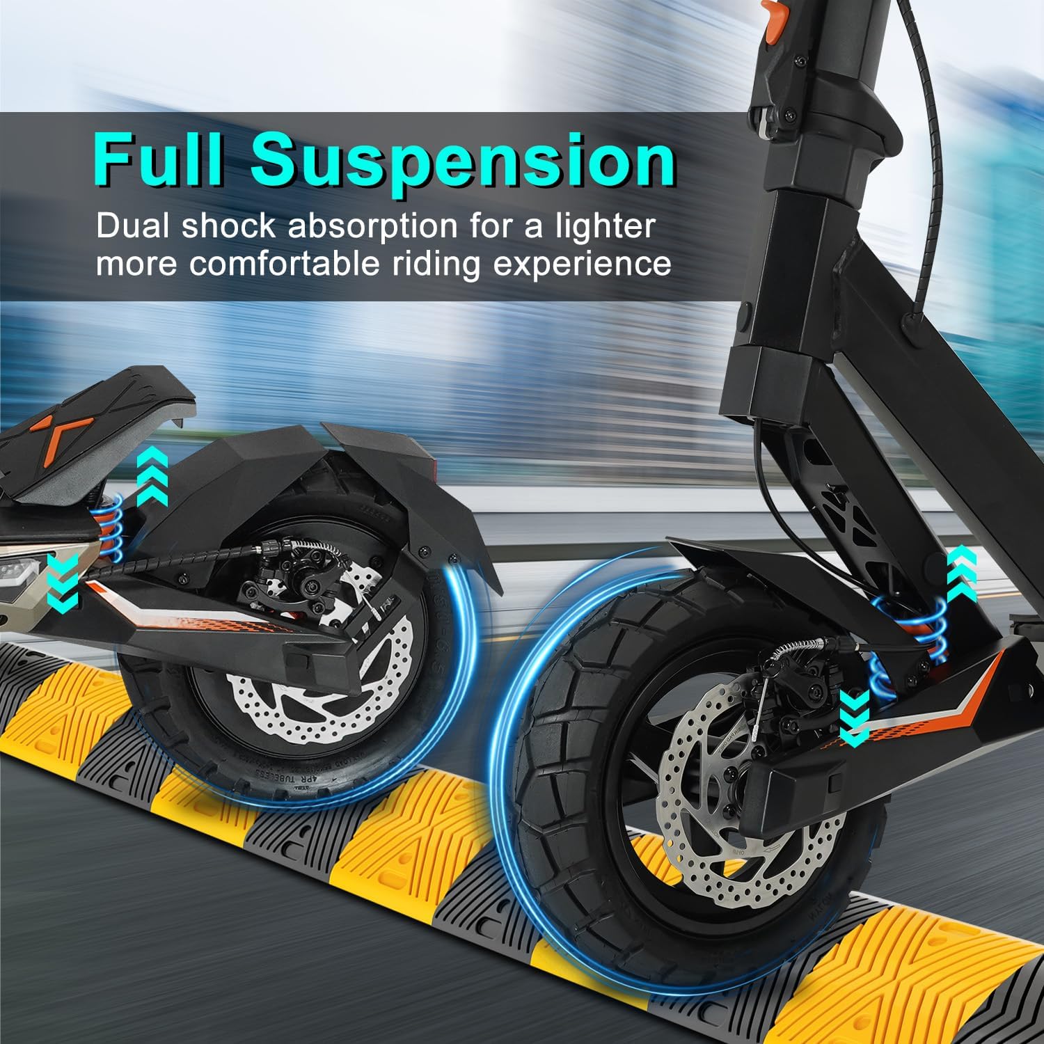 Electric Scooter Adults 1600/4000/6000W Motor 50 Miles Long Range & 40/45/50 MPH Top Speed 10' Off Road Tire Folding E-Scooter 60V/48V 20.8AH Battery Kick Scooter with Detachable Seat for Commuter