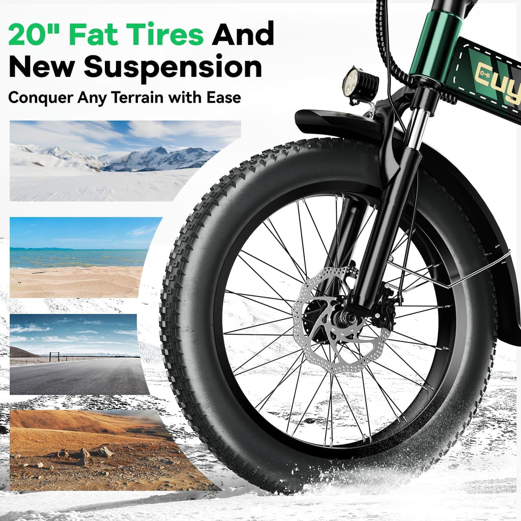 1000W Folding Electric Bike,48V 20AH Removable Battery E Bike,80 Miles Max Range Electric Bike for Adults,20' Fat Tire Foldable ebike,Adult Electric Bicycle for Commute Beach Snow