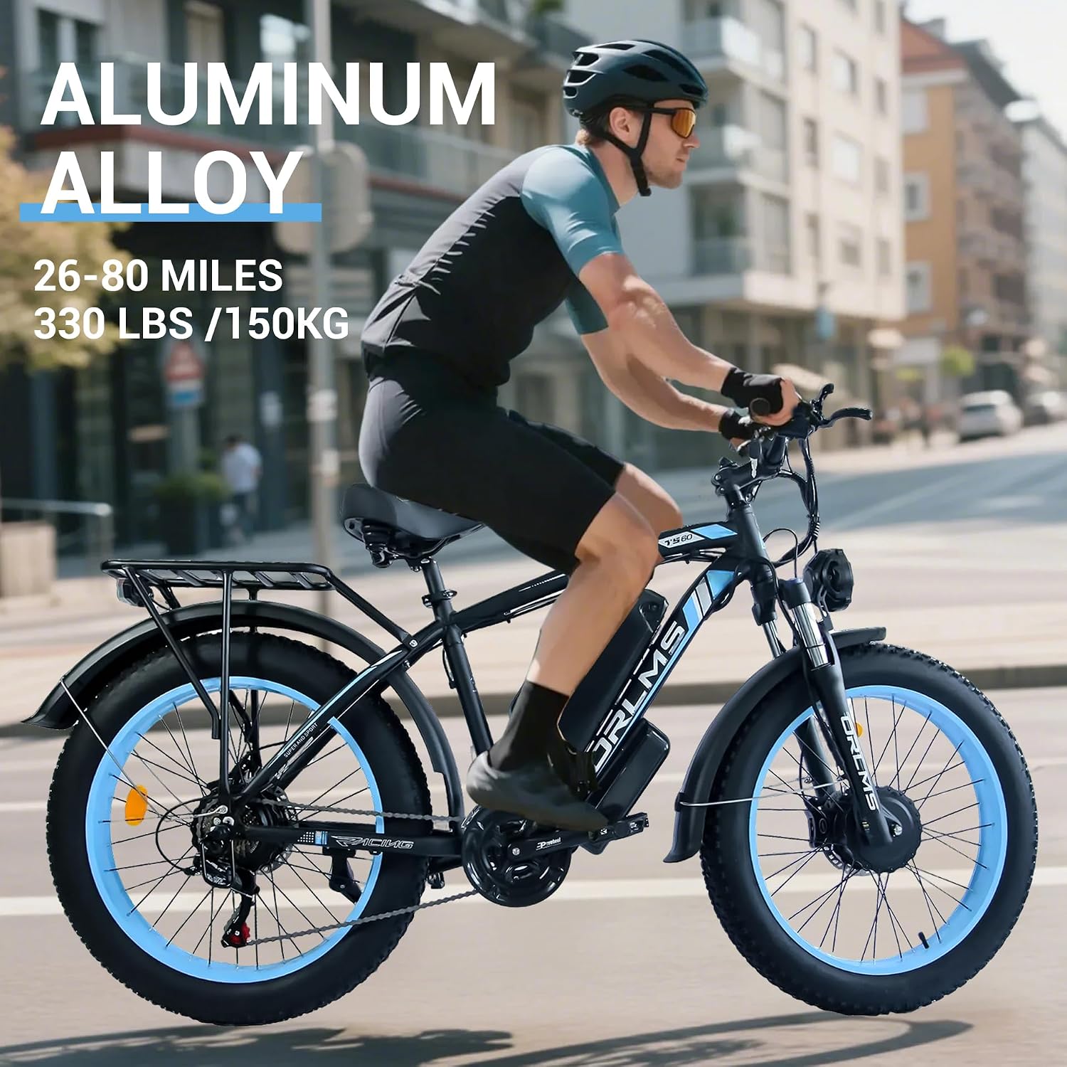6000W Peak Dual Motor Electric Bike for Adults, 60V 25AH Battery, 45MPH & 100 Miles Range,21-Speed Full Suspension, 26' x 4.0' Fat Tire Off-Road E-Bike for All Terrain Snow Sand