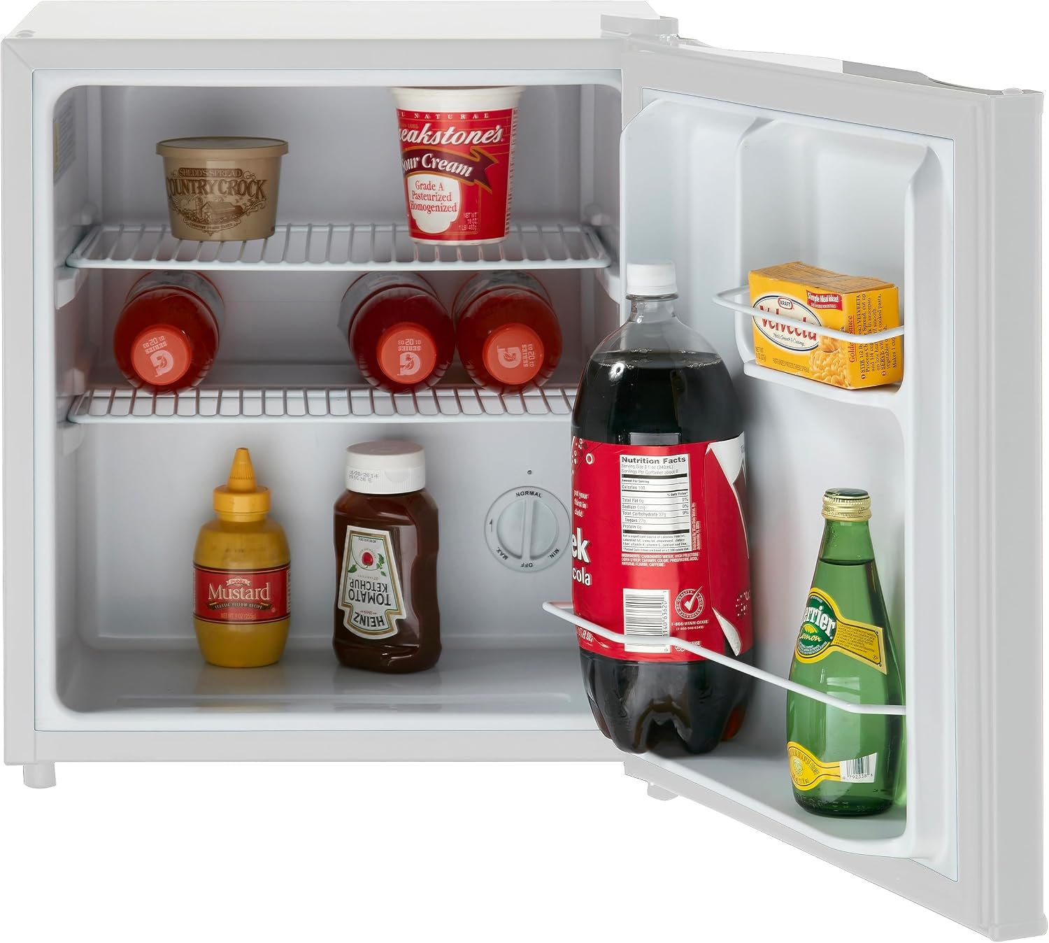 West Bend Mini Fridge Compact Refrigerator for Home Office or Dorm, Auto Defrost with Reversible Door, Energy Star Rated, 1.7-Cu.Ft., White