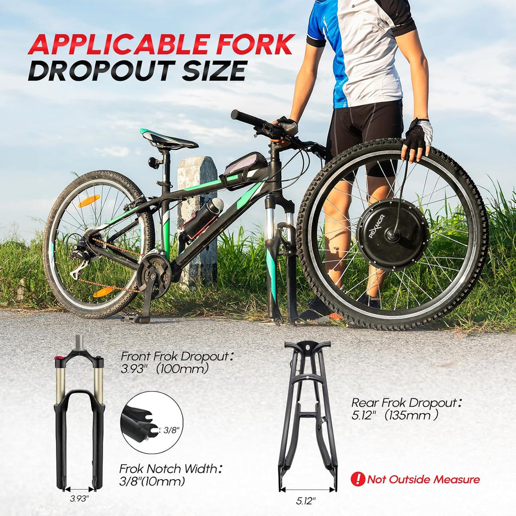 PEXMOR Electric Bike Conversion Kit, 20' Front Wheel Adult E-Bike Conversion Kit, 36V 750W Ebike Hub Motor Kit Upgrade 3 Mode Controller w/PAS/LCD Display Electric Bicycle Ebike Wheel Kit