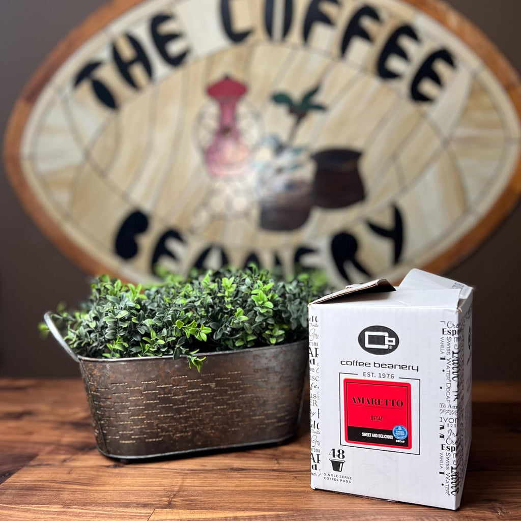 Amaretto Decaf Coffee Pods by Coffee Beanery | 96ct Bulk Medium Roast Arbica Coffee