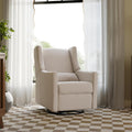 Babyletto Kiwi Recliner and Swivel Glider in Performance Beach Eco-Weave, GREENGUARD Gold Certified, Manual Recline, Water Repellant + Stain Resistant Fabrics