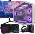 MTG Khuno Gaming Tower PC- Intel Core i5-8th Gen, RTX 2060S 8GB 256bits, 16GB ARGB Ram, 1TB Nvme, 24 Inch Curve Monitor, RGB Gamer Bundle Combo, Webcam, Win 11 Home