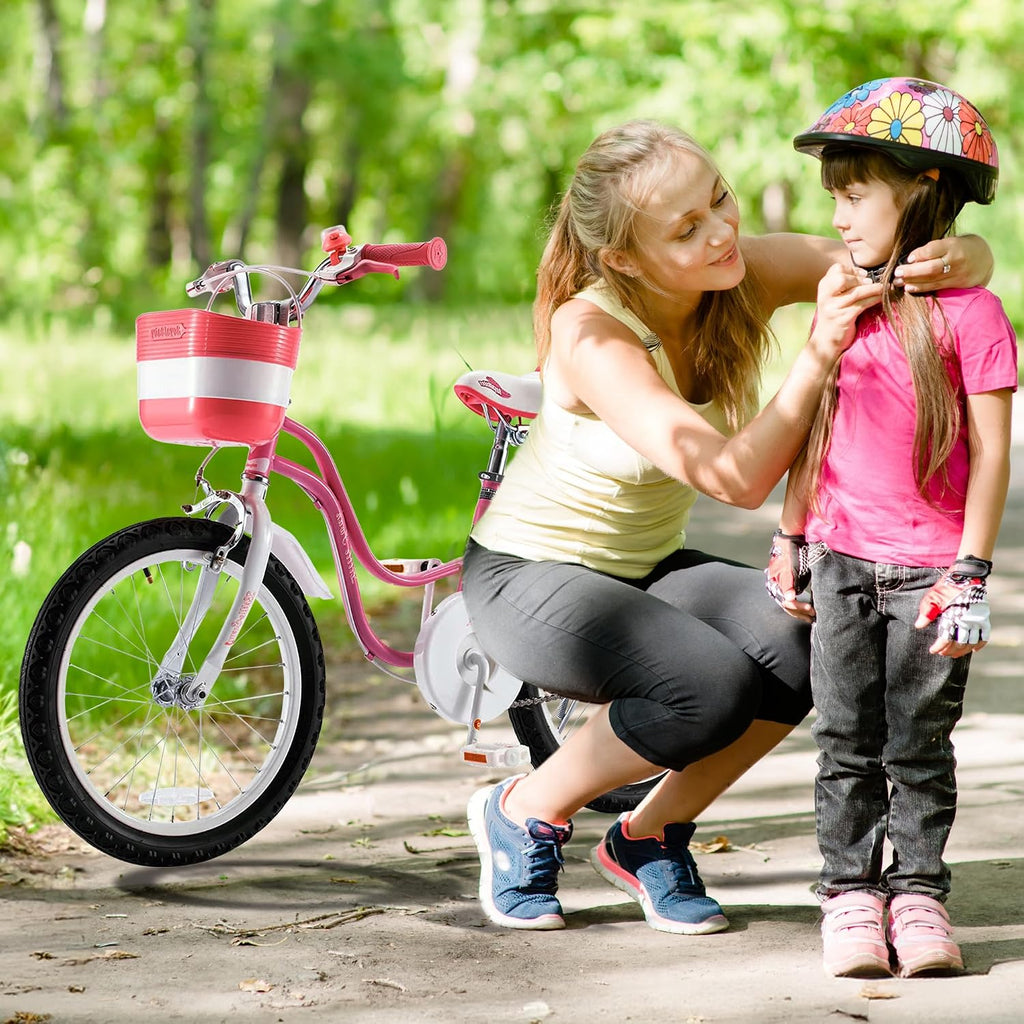 Royalbaby Princess Girls Kids Bike 12 14 16 18 20 Inch Children Bicycle with Basket for Age 3-12 Years