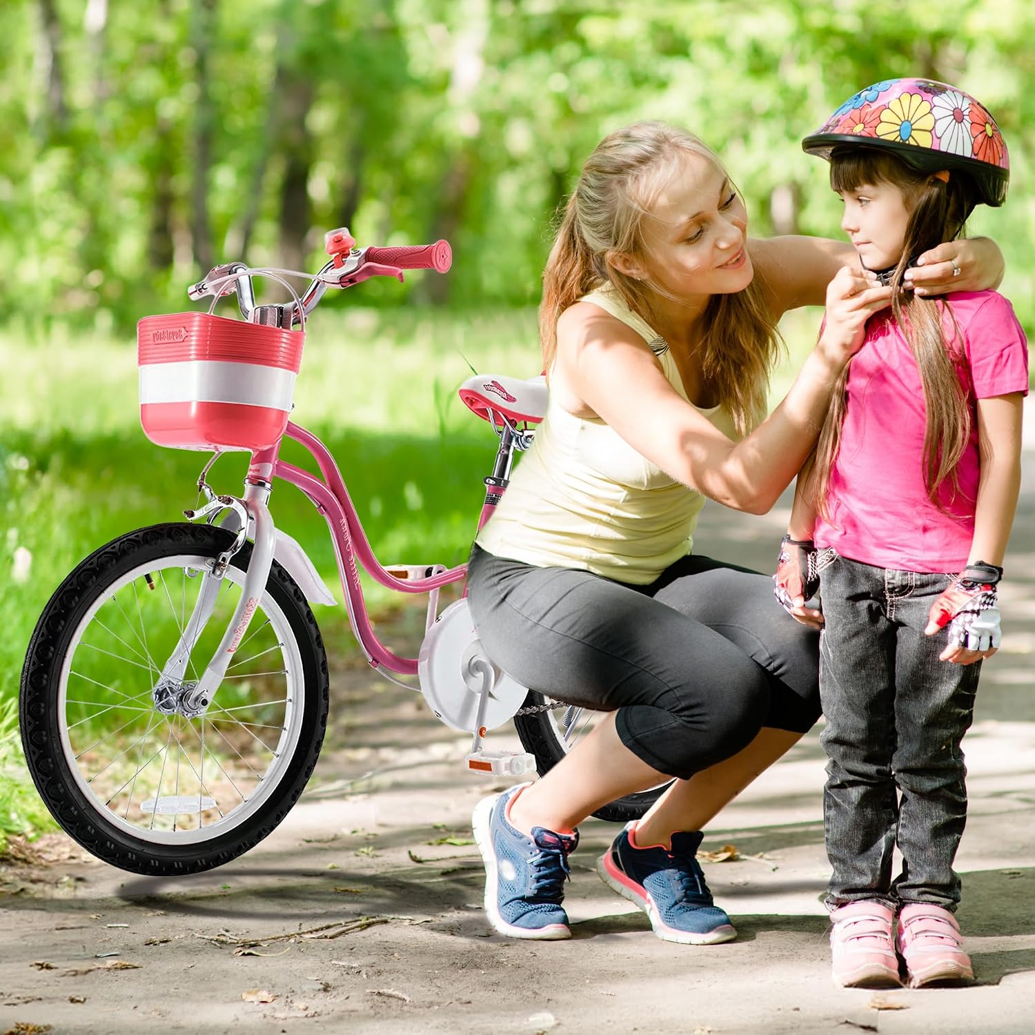 Royalbaby Princess Girls Kids Bike 12 14 16 18 20 Inch Children Bicycle with Basket for Age 3-12 Years