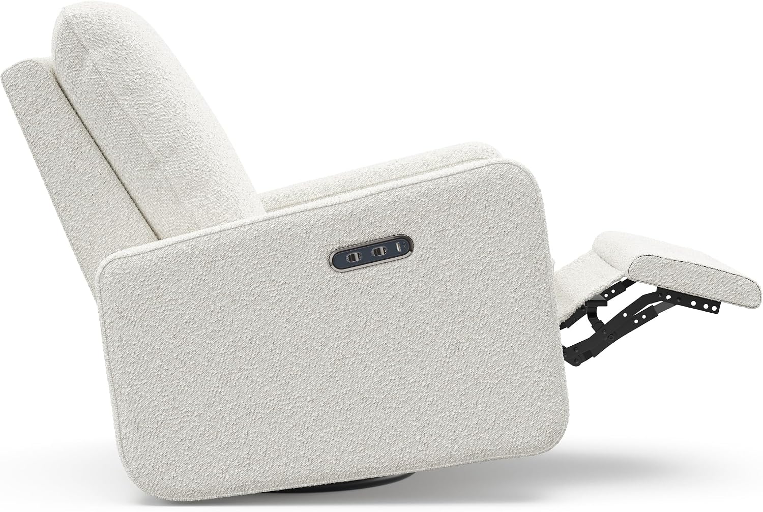 Graco Teddi Power Recliner Swivel Glider, Electronic Power Recline, Oeko-TEX 100 Certified, USB-A & USB-C Charger, Premium Cushioning & Comfort – (Ivory Boucle)