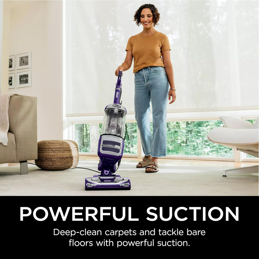 Shark NV586 Powerful Navigator Powered Lift-Away Upright Vacuum for Hardwood Tile Carpet Multi-Surface NV586 (Renewed)