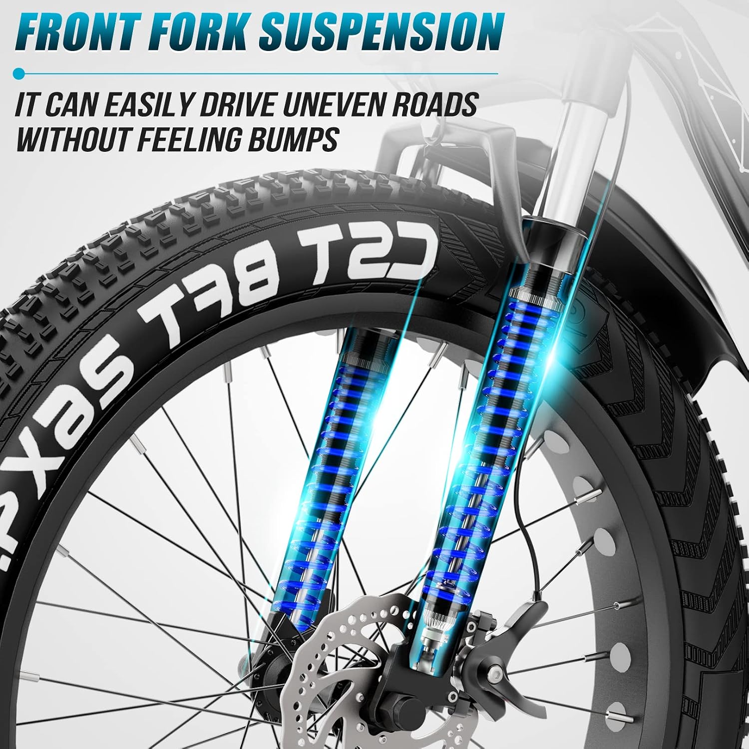 Vivi Electric Bike 26' x 4.0 Fat Tire Ebikes for Adults, Peak 750W Electric Mountain Bike, 20MPH Electric Bicycle with 48V 13AH Removable Lithium-Ion Battery, Up to 60 Miles, SGS Certified to UL2849
