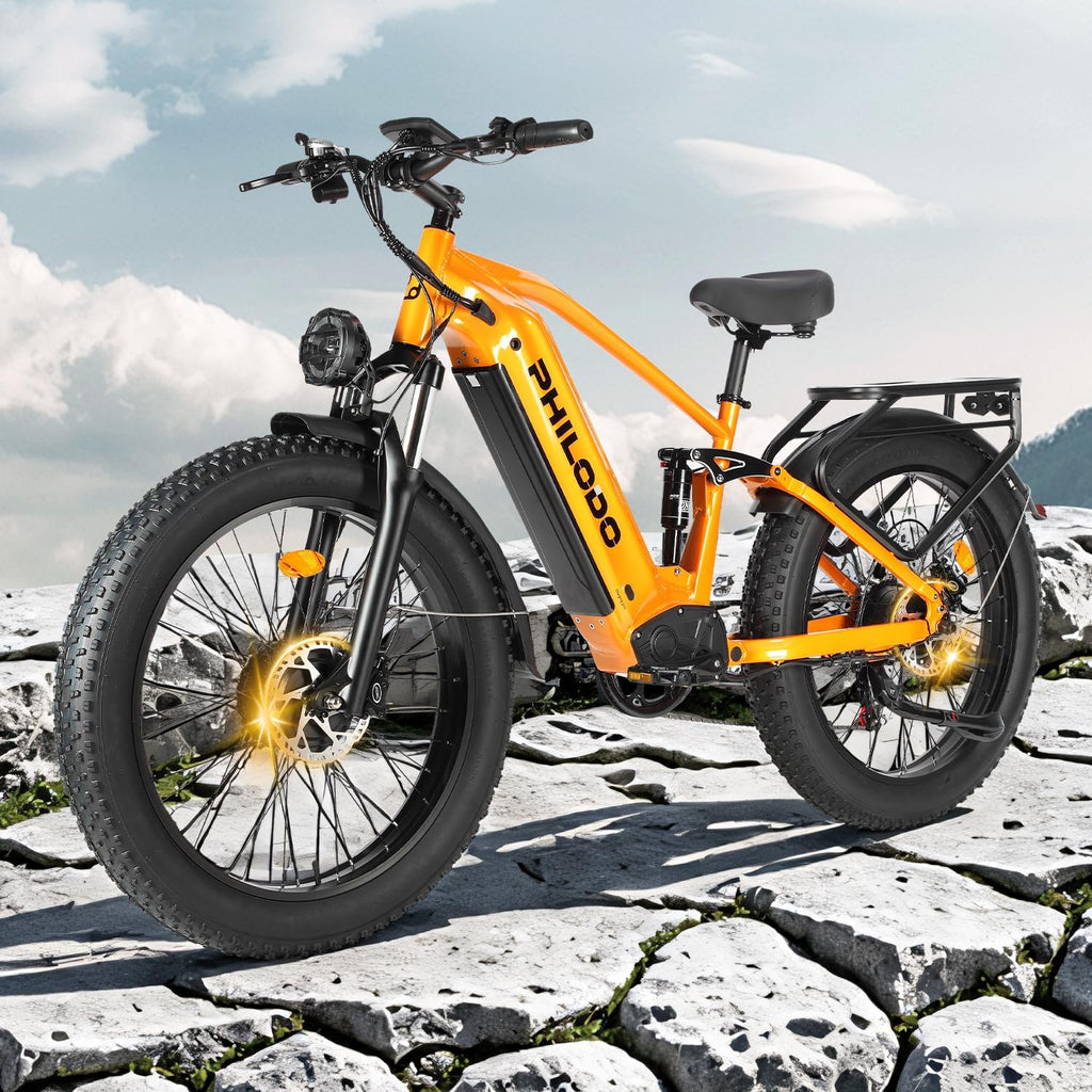 Falcon 60V 32AH Off-Road Electric Bike - 5000W Dual Motor Hunting Ebike, Fat Tire Full Suspension Dirt Bike for Adults, Long Range Snow/Sand Electric Bicycle