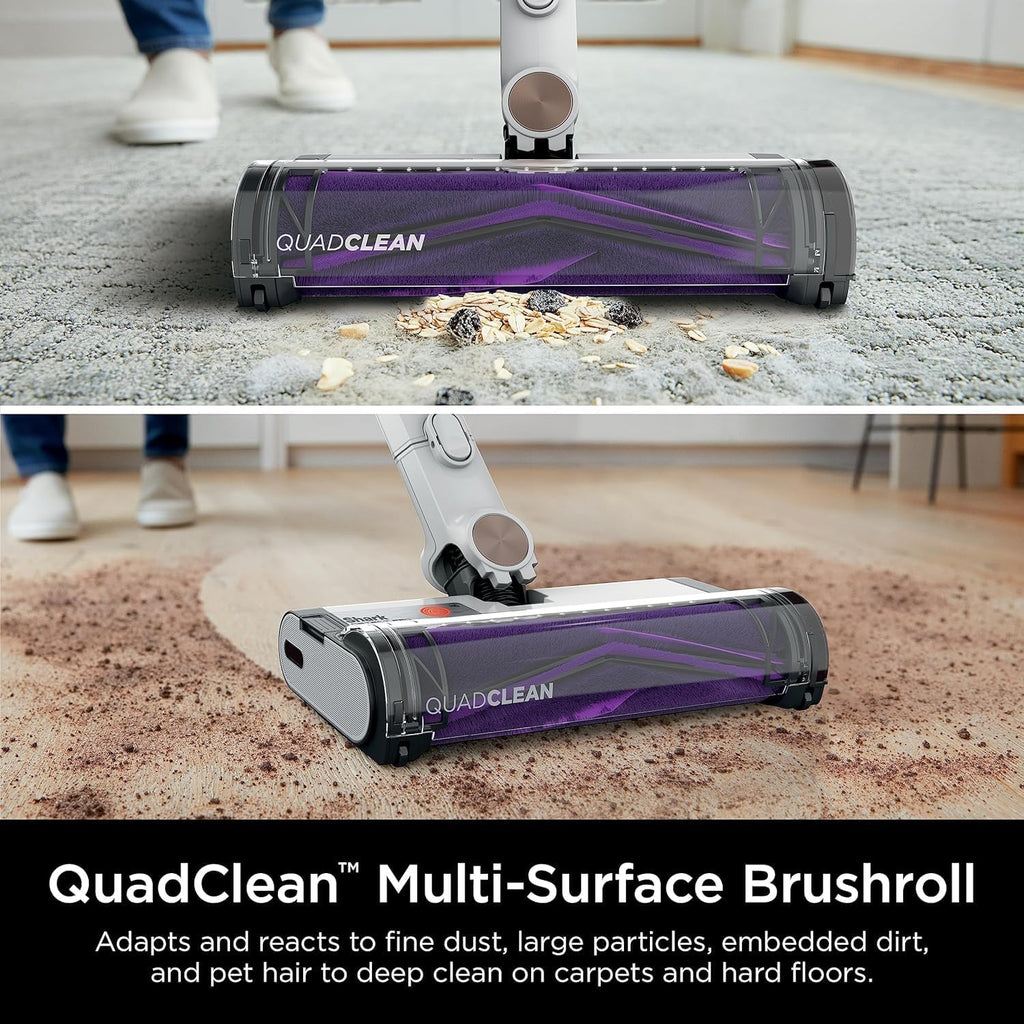 Shark IW1111 Detect Pro Cordless Stick HEPA Filter, QuadClean Multi-Surface Brushroll, Lightweight Vacuum, Includes 8' Crevice Tool, Up to 40-Minute Runtime, Dark Grey/Silver (Renewed)