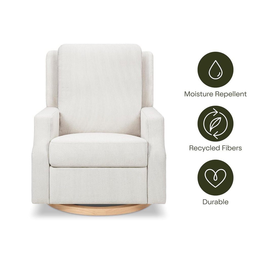 Namesake Crewe Glider Recliner Nursery Chair - GREENGUARD Gold & Certi-PUR US Certified Rocker Recliner - Glider Rocking Chair for Nursery & Living Room - Electronic, 270° Swivel, Fog Chatham