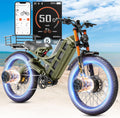 2026 eAhora Romeo Pro 3/2 50-46 Mph Electric Bike for Adults, 5600W/4000W/2500W Dual Motor Ebike 60V 80Ah/52V 70Ah Battery 200 Miles Long Range, 26*4.0'/20*4.5' Fat Tire, Full Suspension, All Terrain