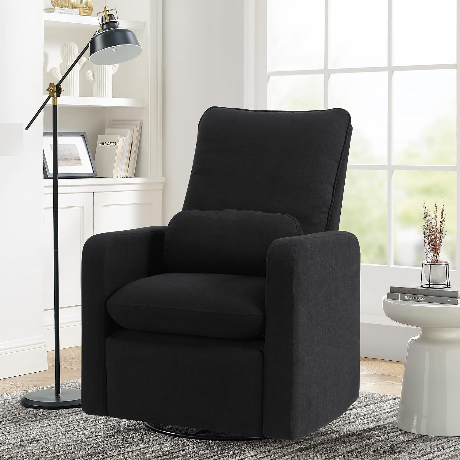 GAP babyGap Cloud Recliner with LiveSmart Evolve - Sustainable Performance Fabric, Jet Black