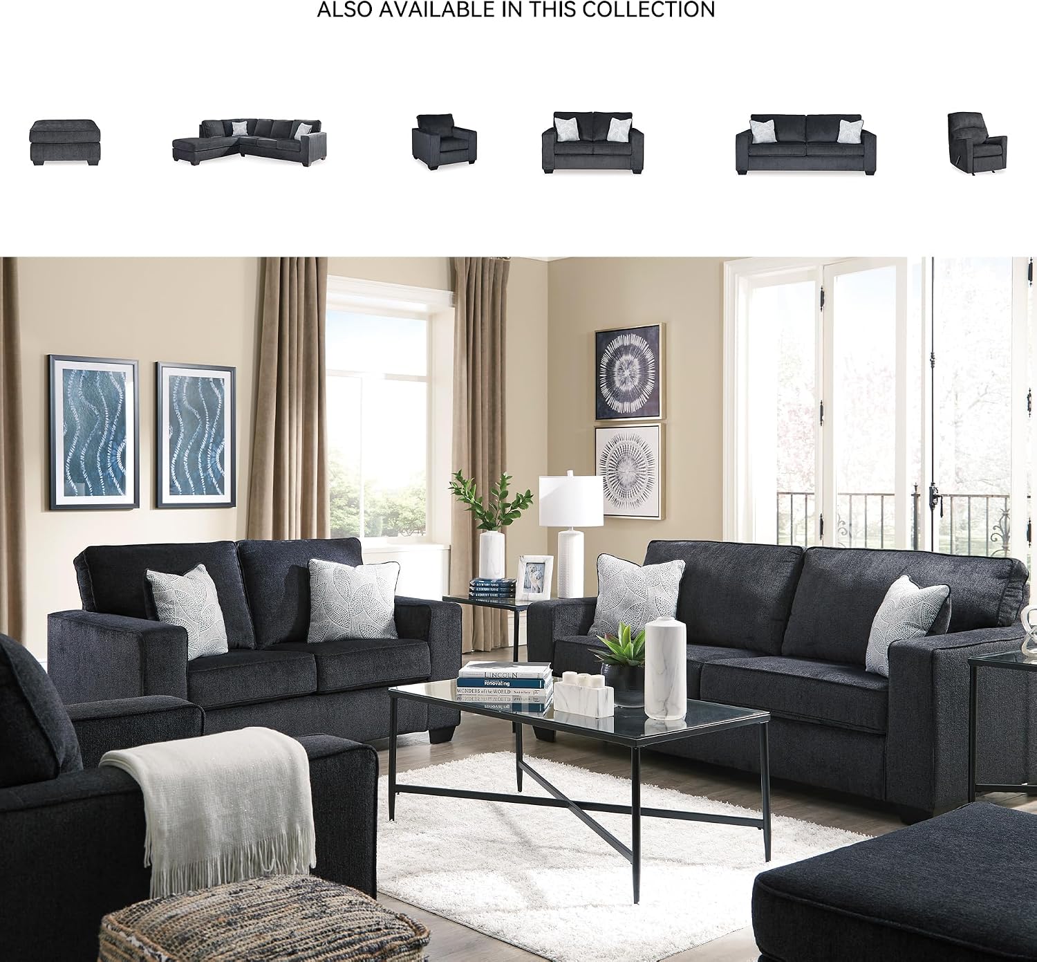 Signature Design by Ashley Altari Rocker Recliner Chair, Plush Chenille Upholstered Reclining Chair, Gentle Rocking Motion, Cozy Seating for Everyday Relaxation, 34' W x 39' D x 40' H