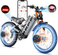 eAhora 2026 Romeo Pro 3 5600W 50Mph High-Torque Ebike, 60V 80Ah 250-Mile Long Range Electric Bike for Adults, Adjustable Air Suspension, 26'' Puncture-Proof Tire, UL 2849 Certified by TÜV