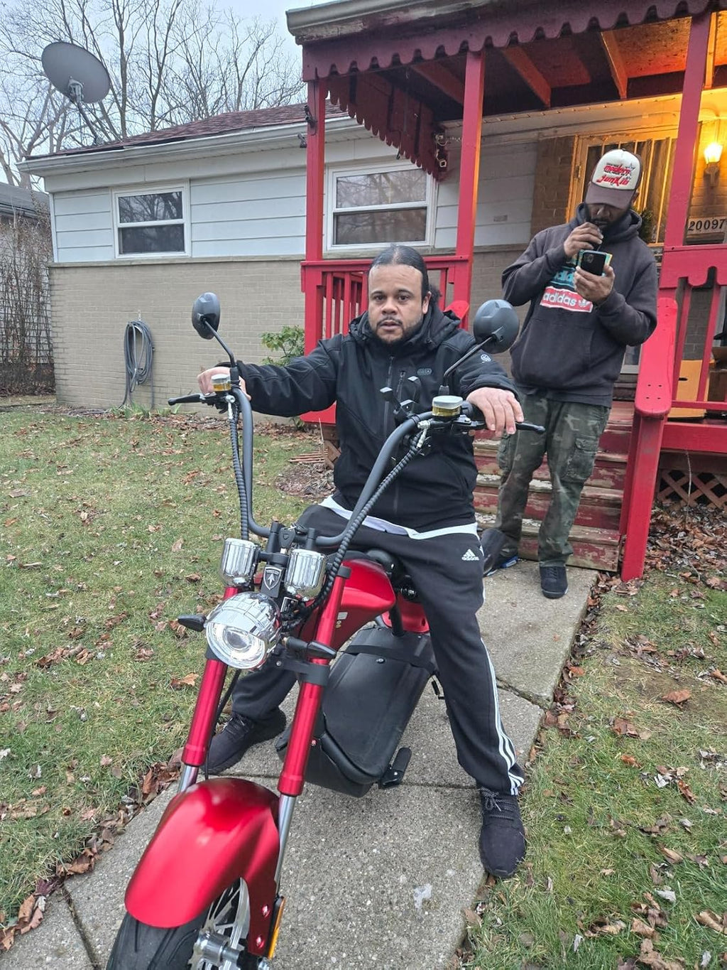 eAhora M1P [2025 Upgraded] 37Mph 2000W Electric Motorcycle for Adults DOT Approved, 40Miles 60V 30ah Lithium Battery, 12in Vacuum Tires Full Suspension for Urban Commuting, Electric Moped