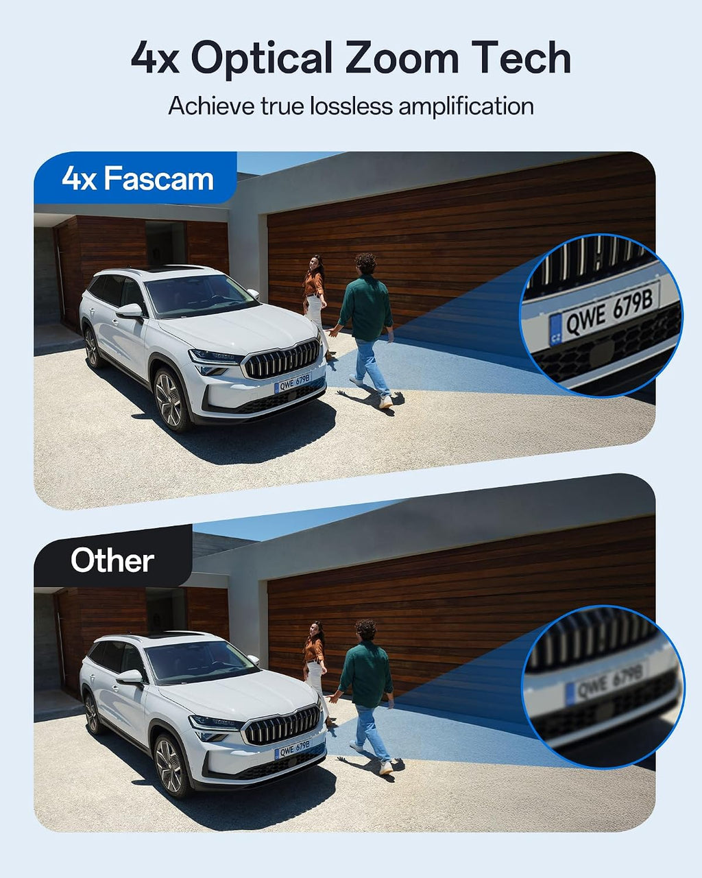 FOSCAM 4K/8MP Security Camera Outdoor, 4X Optical Zoom AI Human/Vehicle Detection,165FT Color Night Vision, 120dB Siren, IP66